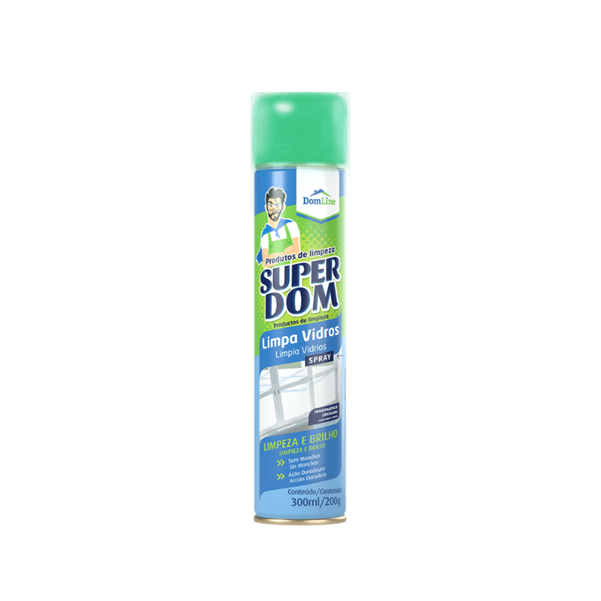 Limpa Vidros Aerossol Super Dom 300ml Dom Line